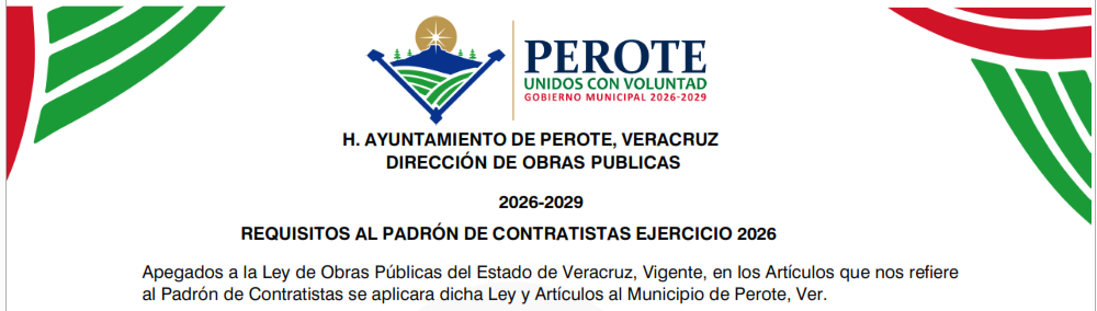              REQUISITOS AL PADR�N DE CONTRATISTAS EJERCICIO 2026