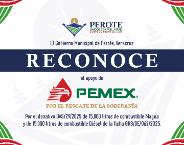 AGRADECIMIENTO A PETR�LEOS MEXICANOS (PEMEX) -2026